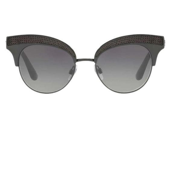 $540 Dolce&Gabbana Sequin Brows Sunglasses Embellished Cat Eye Black Runway NWT - Picture 1 of 13